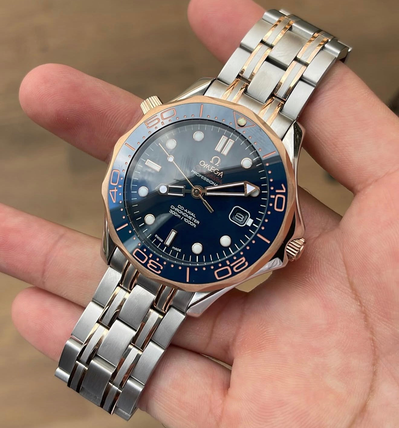Omega Seamaster Diver 300M Two-Tone Sedna Gold