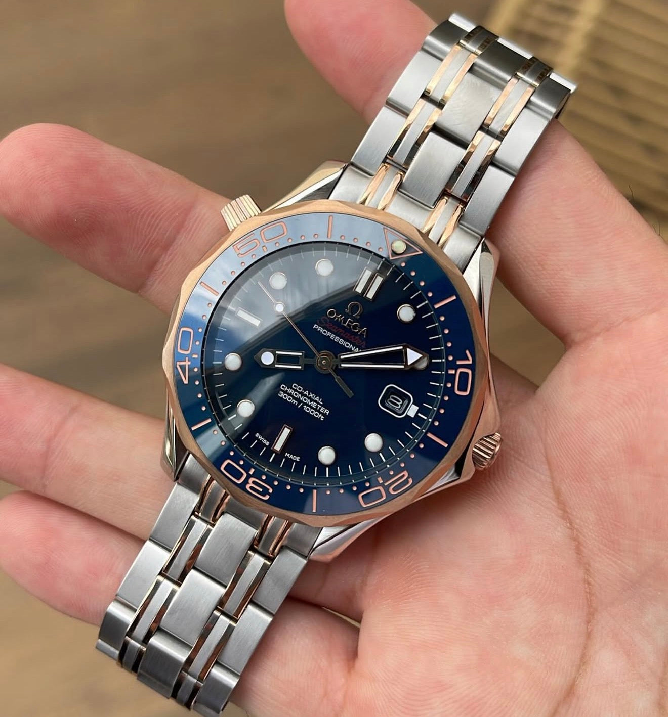 Omega Seamaster Diver 300M Two-Tone Sedna Gold